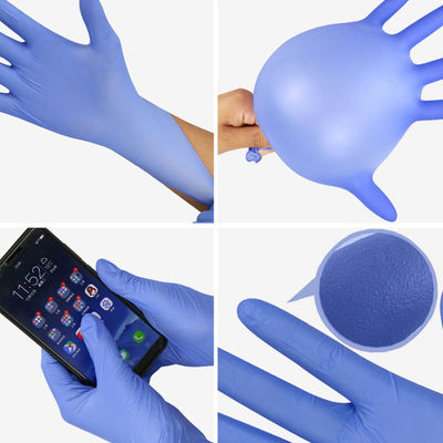 Blue  Large Nitrile Gloves Medical Examination Industrial Multi Use Disposable Powder Free Nitrile Gloves With CE FDA