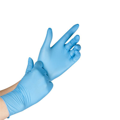 4 Mil Disposable Medical Nitrile Gloves , FDA510K Disposable Powder Free Nitrile Gloves