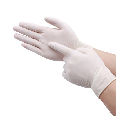 No Odor Disposable Medical Latex Gloves , Latex Non Powdered Disposable Gloves