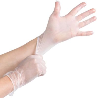 Hand Protection White Disposable Medical PVC Gloves