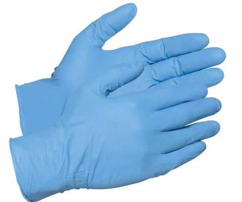 Wholesale blue powder free non medical disposable nitrile glove high quality exam medical rubber gloves