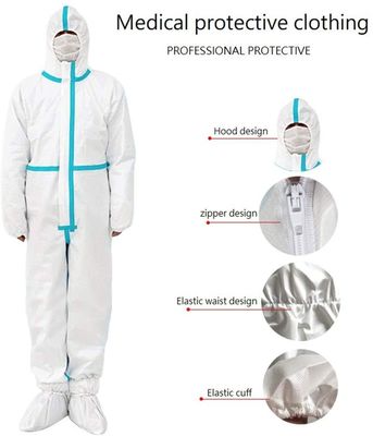 Heavy Duty Full Body Hooded Disposable Medical Clothing