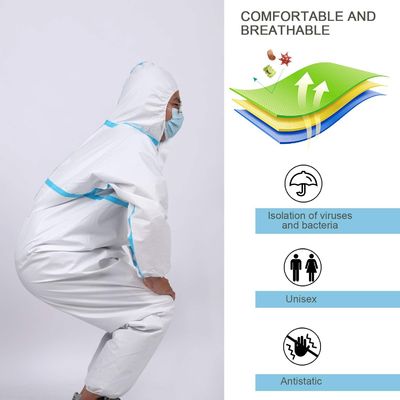 Heavy Duty Full Body Hooded Disposable Medical Clothing