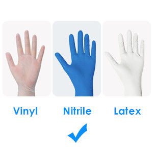 Medical Surgical Disposable Nitrile Gloves Anti Bacterial Powder Free