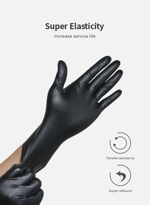 EN455 Thickened Drilled Industrial Nitrile Glove For Car Repair
