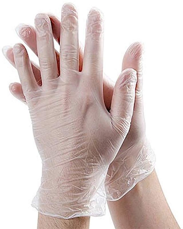 Hand Protection White Disposable Medical PVC Gloves