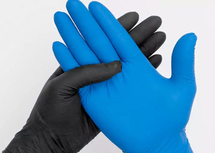 Wholesale blue powder free non medical disposable nitrile glove high quality exam medical rubber gloves